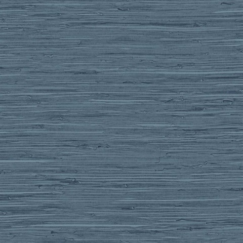 Denim Marion Faux Arrowroot Cloth Wallpaper