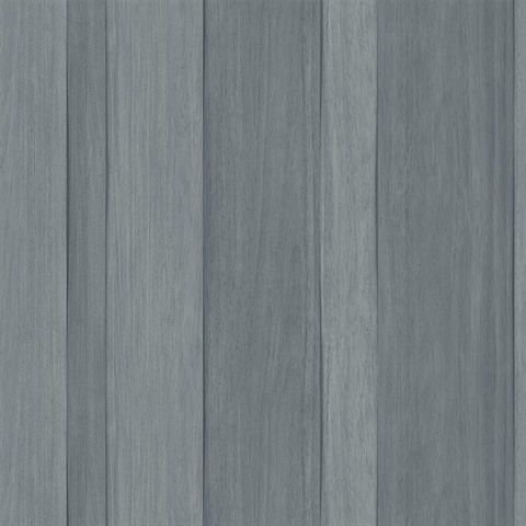 Denim Radnor Faux Wood Plank Wallpaper