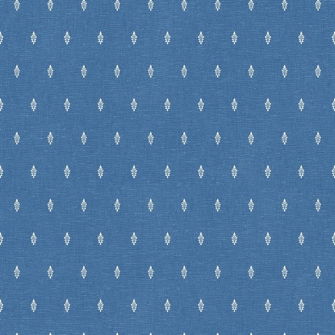 Denim Wash Petite Feuille Sprig Wallpaper