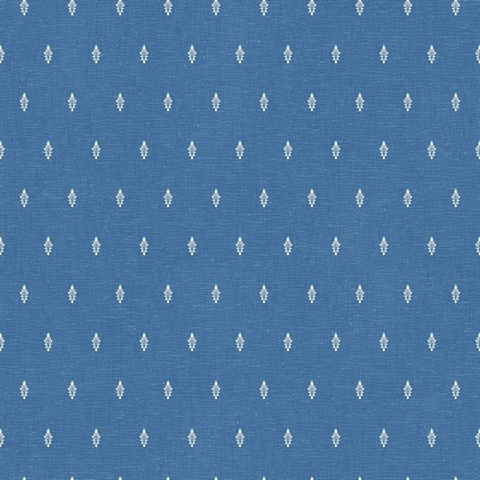 Denim Wash Petite Feuille Sprig Wallpaper