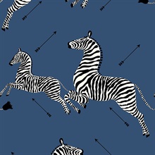 Denim Zebra Wallpaper