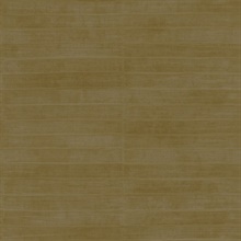 Dermot Brass Horizontal Leather Stripe Textured Wallpaper