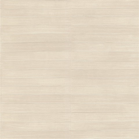 Dermot Cream Horizontal Leather Stripe Textured Wallpaper