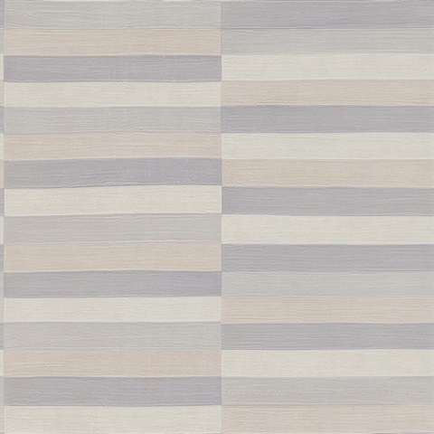 Dermot Pastel Horizontal Leather Stripe Textured Wallpaper