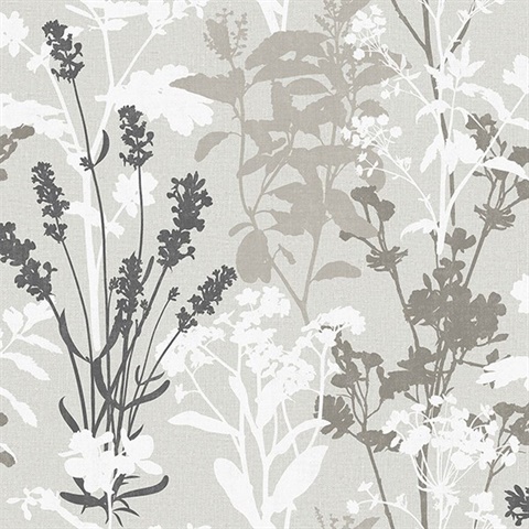 Desdemona Multicolor Floral Silhouettes Wallpaper