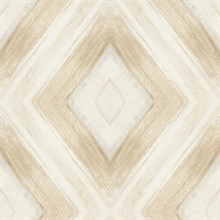 Desert Ballad Pearlescent Brushstroke Diamond Wallpaper