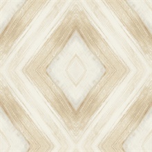 Desert Ballad Pearlescent Brushstroke Diamond Wallpaper