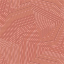 Desert Red Dotted Maze Geometric Dot & Line Wallpaper