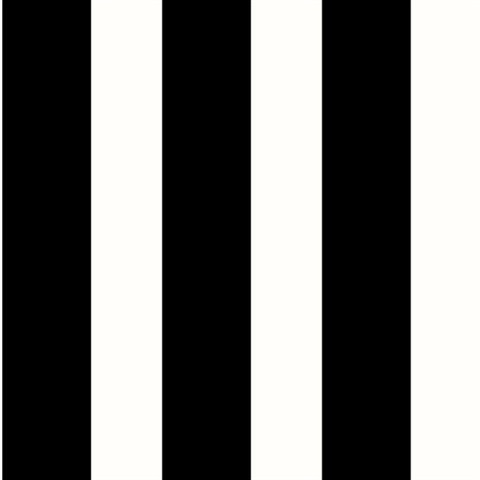 Designer Stripe Stripes Black & White Peel and Stick Wallpaper