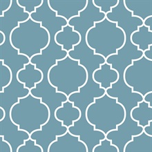 Desiree Blueberry Quatrefoil