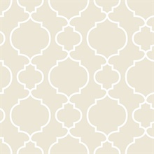 Desiree Taupe Quatrefoil