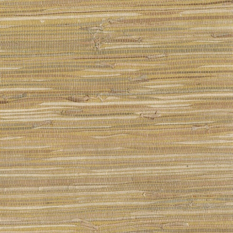 Dhyana Mustard Yellow Grasscloth Wallpaper