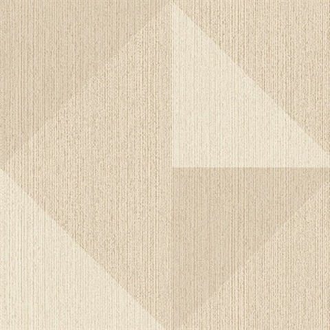 Diamond Khaki Tri-Tone Geometric Wallpaper