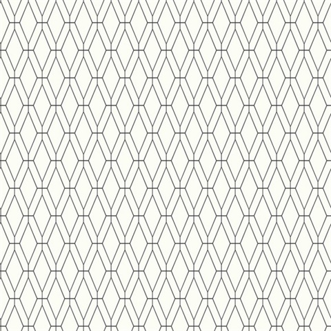 Diamond Lattice Wallpaper - Black
