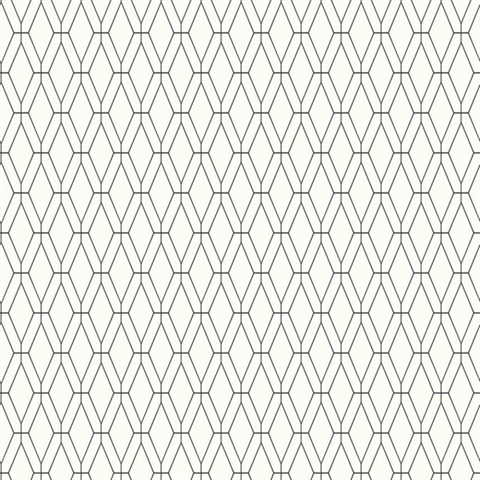 Diamond Lattice Wallpaper - Black