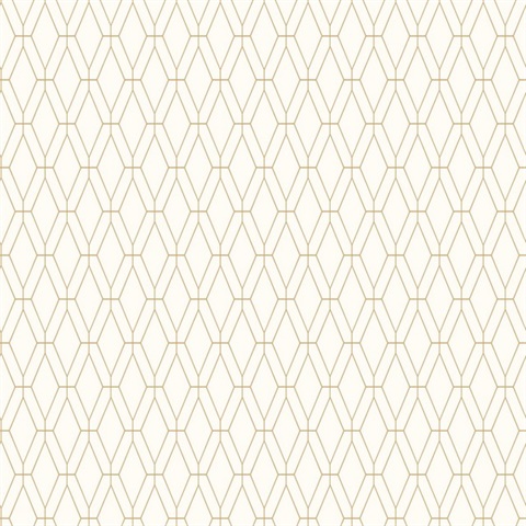 Diamond Lattice Wallpaper - Gold