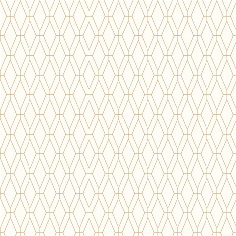 Diamond Lattice Wallpaper - Gold
