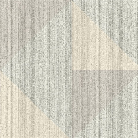 Diamond Light Blue Tri-Tone Geometric Wallpaper