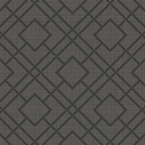 Diamond Trail Geometric Pewter & Charcoal Peel and Stick Wallpaper