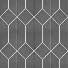 Diamond Trellis Grey Peel and Stick Wallpaper
