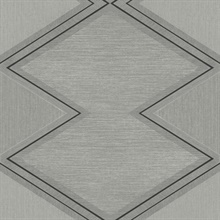 Grey Diamond Twist Geometric Wallpaper