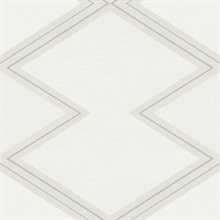 Light Grey Diamond Twist Geometric Wallpaper