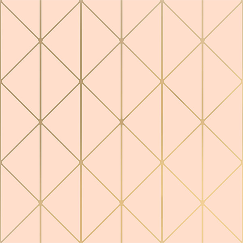 Diamonds Blush Pink Geometric Wallpaper