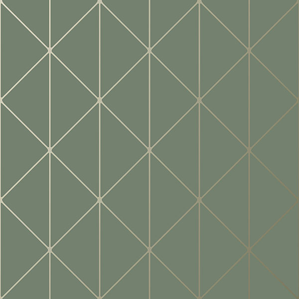 8806 Wallpaper | Diamonds Olive Green Geometric Wallpaper