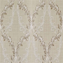 Dis Rumba Cream Scroll Damask Wallpaper