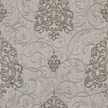 Dis Zeno Silver Damask