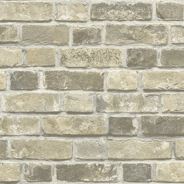 NW31705 | Distressed Neutral Brick | Wallpaper Boulevard