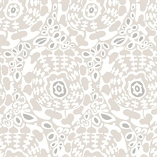 Divine Grey Abstract Medallion Wallpaper