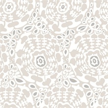 Divine Grey Abstract Medallion Wallpaper