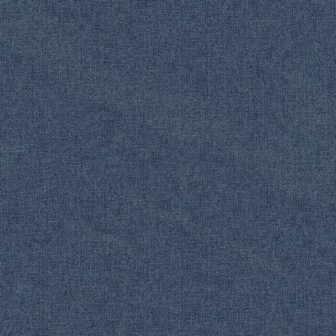 Doe Run Classic Blue Faux Fine Linen Wallpaper