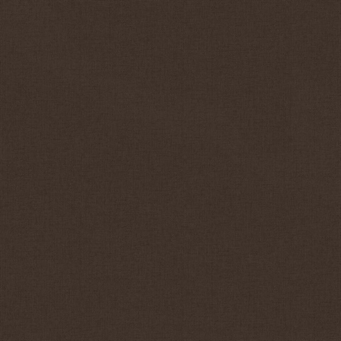 Doe Run Dark Chocolate Faux Fine Linen Wallpaper