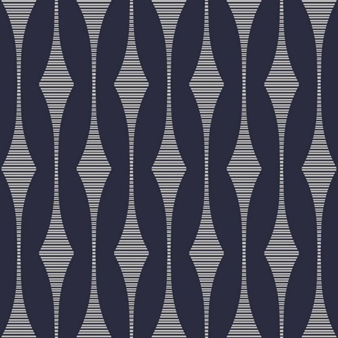 Dorado Seaside Geometric Stripe Wallpaper