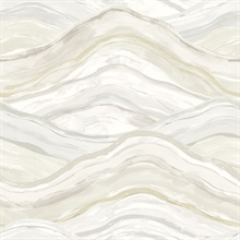 Dorea Champagne Striated Watercolor Waves Wallpaper