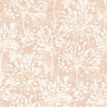 Dori Blush Distressed Painterly Floral Wallpaper