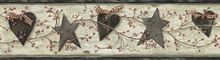 Dorothy Grey Star Heart Sprig Border