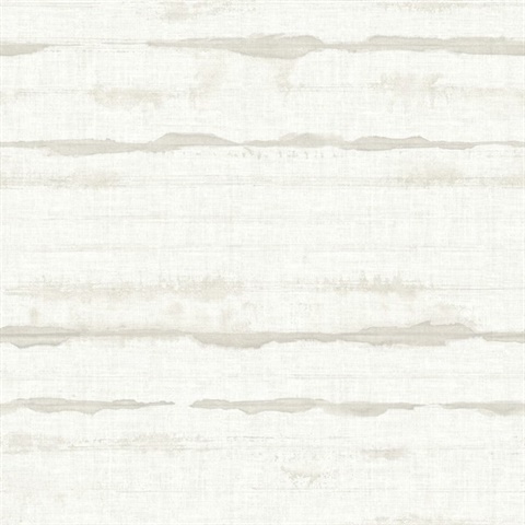 Dove Destin Faux Linen Coastal Stripe Wallpaper