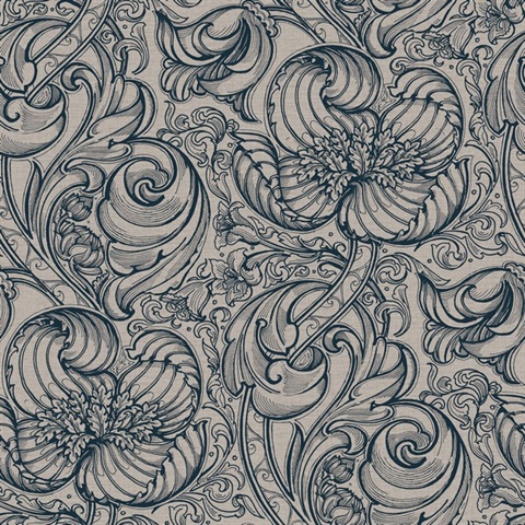 Down the Dilly Blue Wallpaper