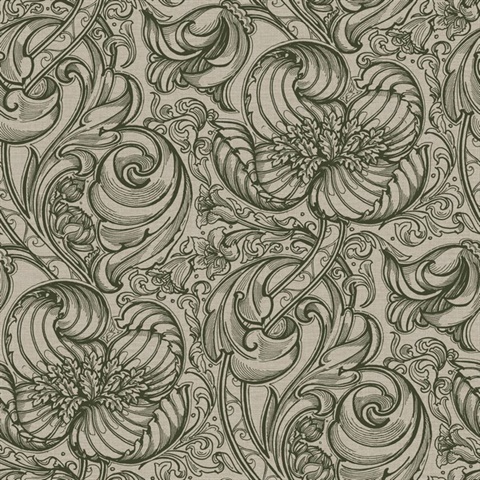 Down the Dilly Green Wallpaper
