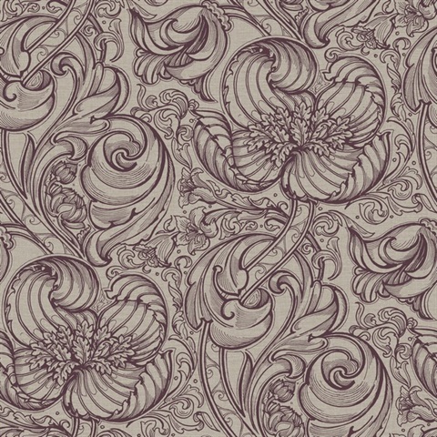 Down the Dilly Red Wallpaper