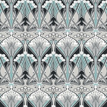 Dragonfly Damask Floral Ogee Black  Wallpaper