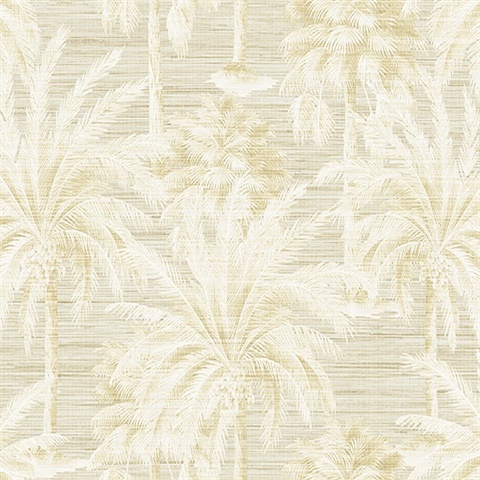 Dream Of Palm Trees Beige Texture