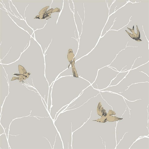 Dreamy Birds Sand Wallpaper