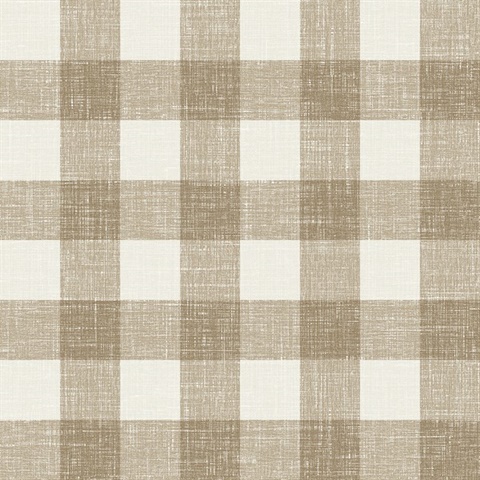 Driftwood Bebe Gingham Wallpaper