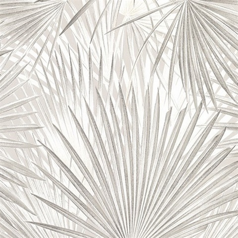 Ducasse Light Grey Palms