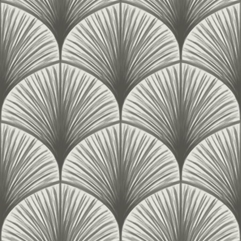 Dusk Grey Frond Wallpaper