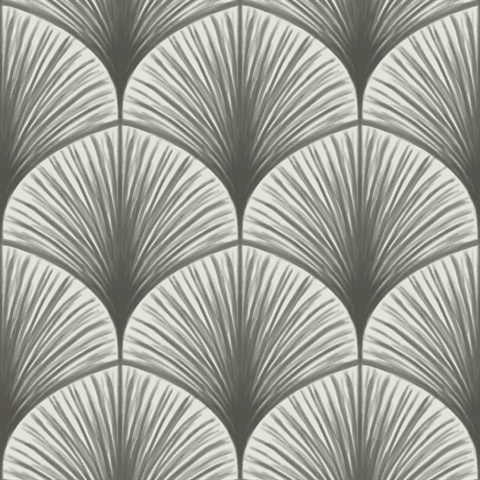 Dusk Grey Frond Wallpaper